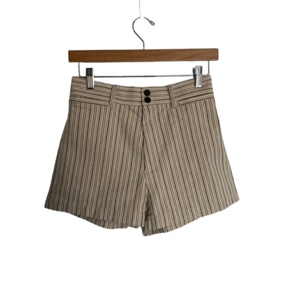 Rebecca Taylor Striped High Rise Short 0 - Picture 2 of 5